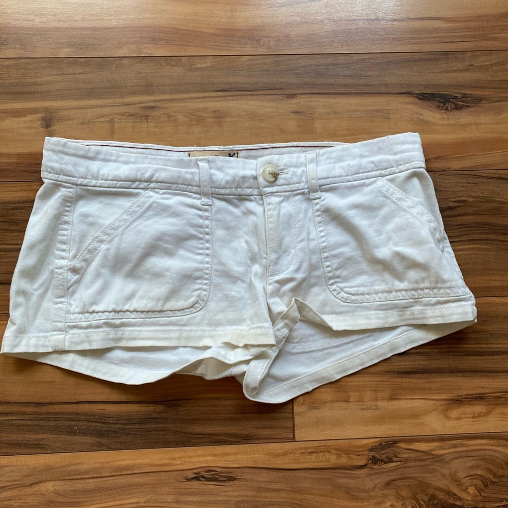 White booty shorts